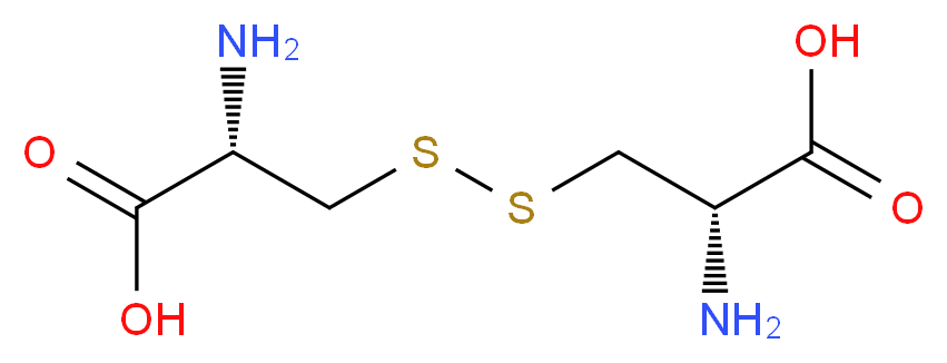 (2S)-2-amino-3-{[(2S)-2-amino-2-carboxyethyl]disulfanyl}propanoic acid_分子结构_CAS_349-46-2