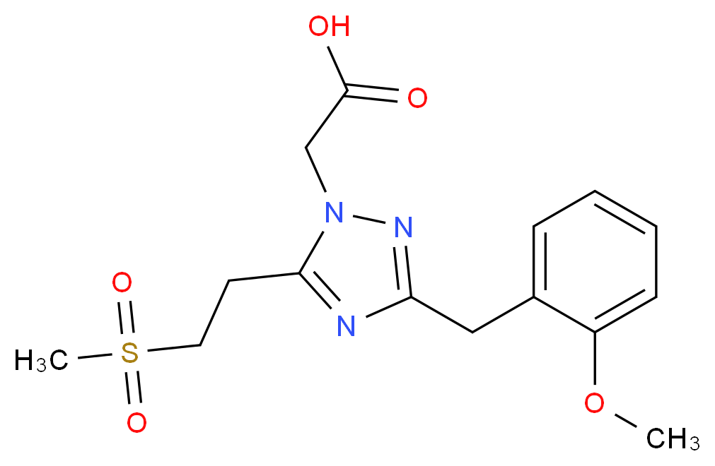 {3-(2-methoxybenzyl)-5-[2-(methylsulfonyl)ethyl]-1H-1,2,4-triazol-1-yl}acetic acid_分子结构_CAS_)