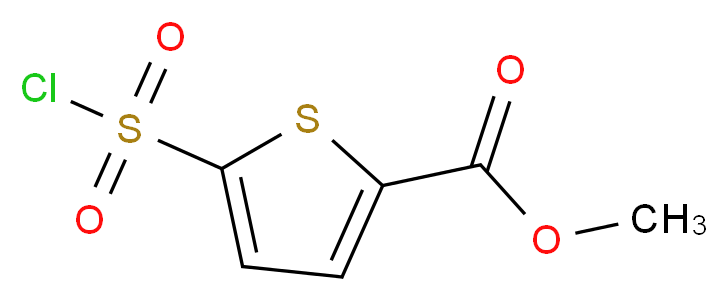methyl 5-(chlorosulfonyl)thiophene-2-carboxylate_分子结构_CAS_69816-03-1
