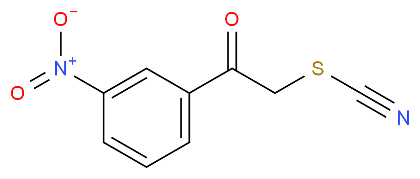 2-(cyanosulfanyl)-1-(3-nitrophenyl)ethan-1-one_分子结构_CAS_6097-22-9