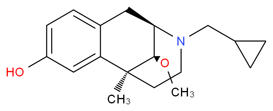 (1S,9R,13S)-10-(cyclopropylmethyl)-13-methoxy-1-methyl-10-azatricyclo[7.3.1.0<sup>2</sup>,<sup>7</sup>]trideca-2,4,6-trien-4-ol_分子结构_CAS_58239-89-7