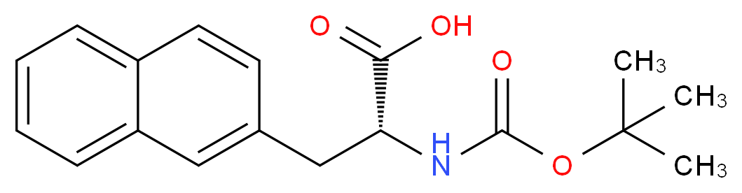 Boc-D-2-Nal-OH_分子结构_CAS_76985-10-9)