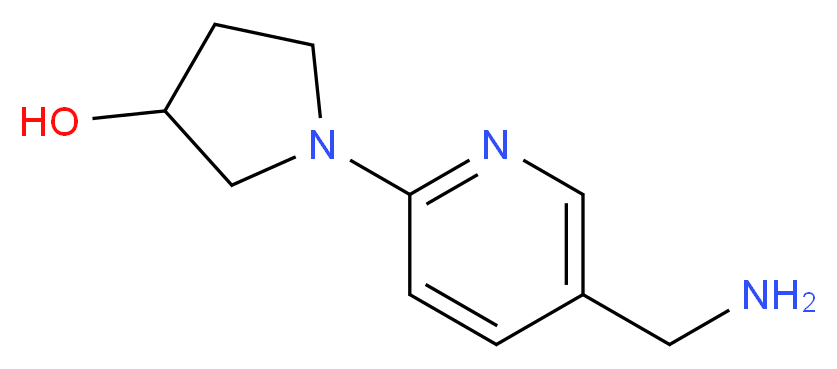 1-[5-(Aminomethyl)-2-pyridinyl]-3-pyrrolidinol_分子结构_CAS_)