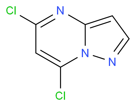 5,7-dichloropyrazolo[1,5-a]pyrimidine_分子结构_CAS_57489-77-7