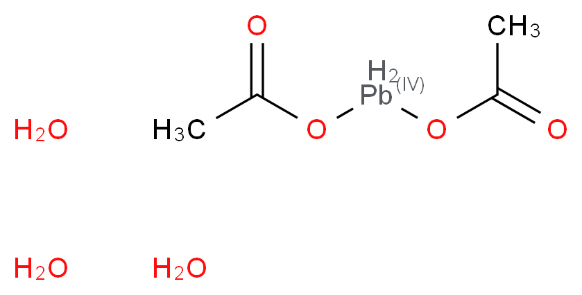 乙酸铅(II) 三水合物_分子结构_CAS_6080-56-4)