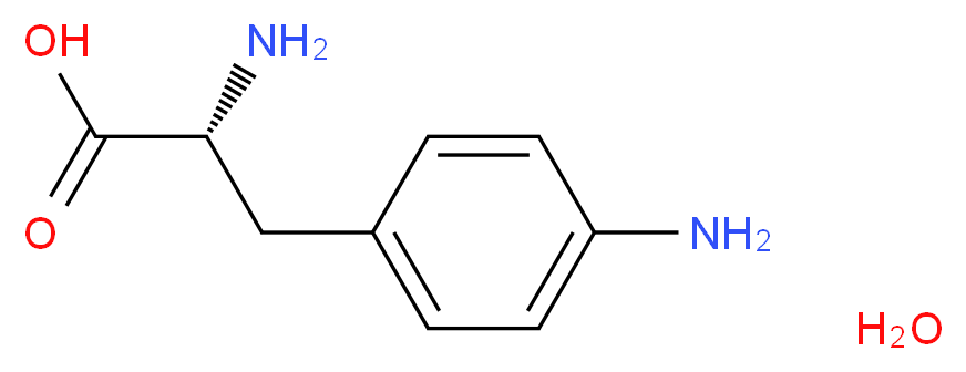 (2R)-2-amino-3-(4-aminophenyl)propanoic acid hydrate_分子结构_CAS_102281-45-8