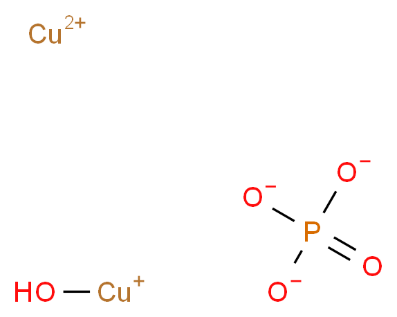 碱式磷酸铜(II)_分子结构_CAS_12158-74-6)