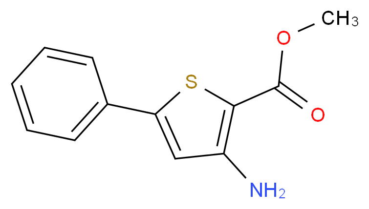 3-氨基-5-苯噻吩-2-羧酸甲酯_分子结构_CAS_100063-22-7)