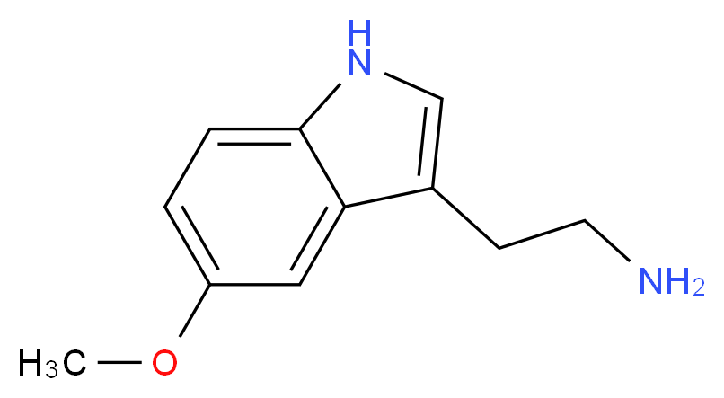 2-(5-Methoxy-1H-indol-3-yl)ethanamine_分子结构_CAS_)