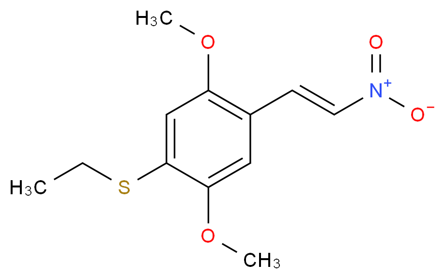 1-(ethylsulfanyl)-2,5-dimethoxy-4-[(E)-2-nitroethenyl]benzene_分子结构_CAS_681160-70-3