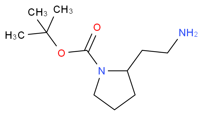 2-(AMinoethyl)-1-N-Boc-pyrrolidine_分子结构_CAS_370069-29-7)