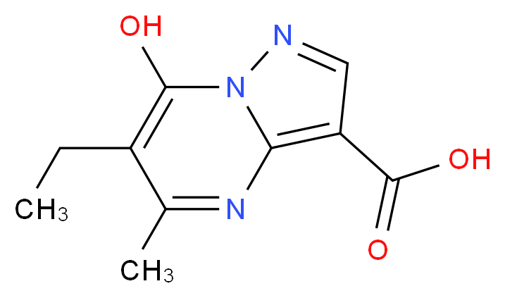 6-Ethyl-7-hydroxy-5-methyl-pyrazolo[1,5-a]-pyrimidine-3-carboxylic acid_分子结构_CAS_)