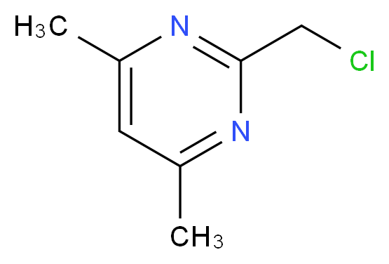 2-(Chloromethyl)-4,6-dimethylpyrimidine_分子结构_CAS_74502-83-3)