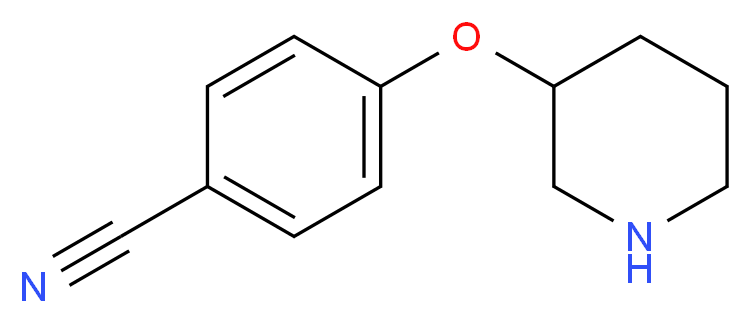 4-(3-哌啶氧基)苯腈_分子结构_CAS_902837-34-7)