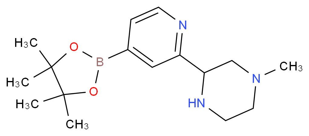 1-methyl-3-[4-(tetramethyl-1,3,2-dioxaborolan-2-yl)pyridin-2-yl]piperazine_分子结构_CAS_832114-09-7