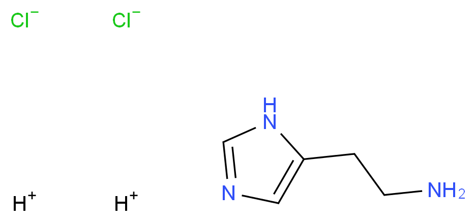 dihydrogen 2-(1H-imidazol-5-yl)ethan-1-amine dichloride_分子结构_CAS_56-92-8