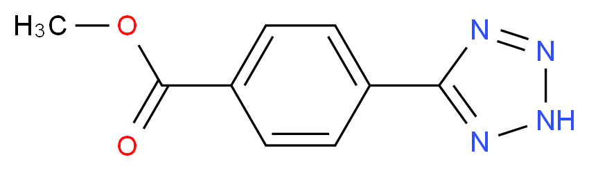 methyl 4-(2H-1,2,3,4-tetrazol-5-yl)benzoate_分子结构_CAS_82544-82-9)