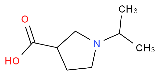 1-(propan-2-yl)pyrrolidine-3-carboxylic acid_分子结构_CAS_915925-03-0