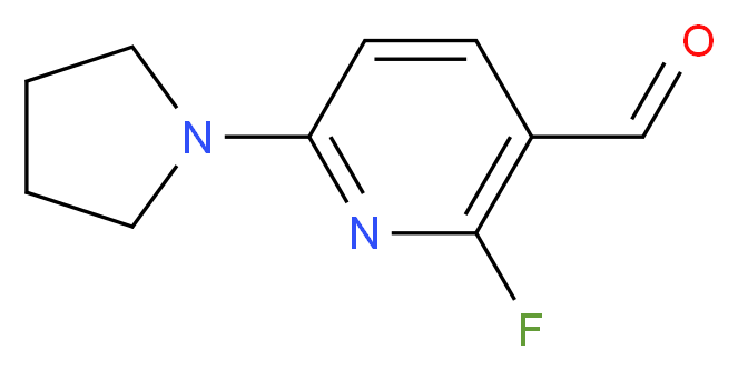 2-Fluoro-6-(pyrrolidin-1-yl)nicotinaldehyde_分子结构_CAS_)