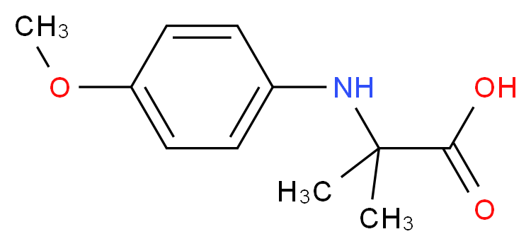 2-[(4-methoxyphenyl)amino]-2-methylpropanoic acid_分子结构_CAS_103856-06-0