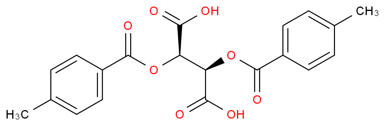 (-)-O,O′-二对甲苯酰基-L-酒石酸_分子结构_CAS_32634-66-5)