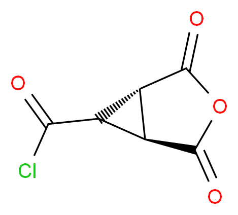 (1R,5S,6R)-2,4-Dioxo-3-oxabicyclo[3.1.0]hexane-6-carbonyl chloride_分子结构_CAS_22538-64-3)