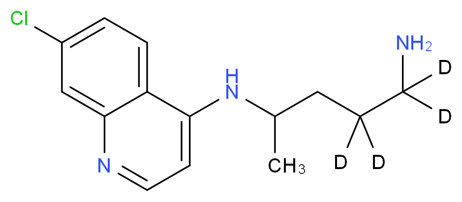 N-[5-amino(4,4,5,5-<sup>2</sup>H<sub>4</sub>)pentan-2-yl]-7-chloroquinolin-4-amine_分子结构_CAS_1215797-41-3