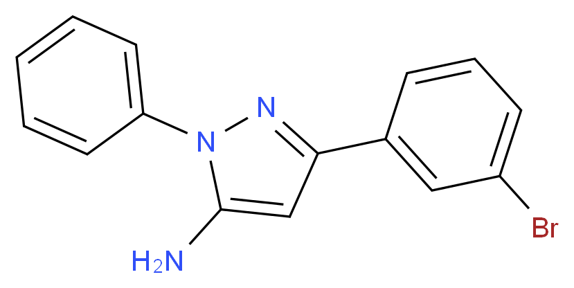 5-(3-BROMO-PHENYL)-2-PHENYL-2H-PYRAZOL-3-YLAMINE_分子结构_CAS_424808-07-1)
