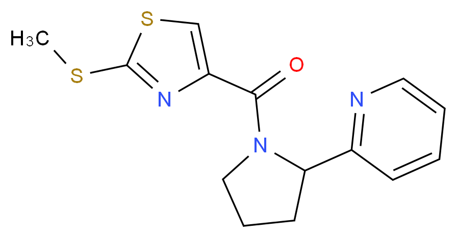 2-(1-{[2-(methylthio)-1,3-thiazol-4-yl]carbonyl}pyrrolidin-2-yl)pyridine_分子结构_CAS_)