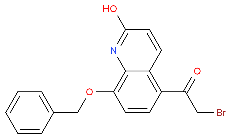 1-[8-(benzyloxy)-2-hydroxyquinolin-5-yl]-2-bromoethan-1-one_分子结构_CAS_100331-89-3
