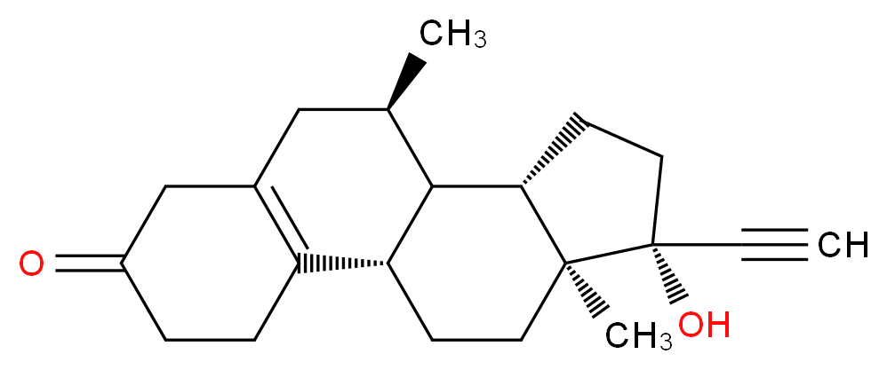 (1S,9R,10R,11S,14R,15S)-14-ethynyl-14-hydroxy-9,15-dimethyltetracyclo[8.7.0.0<sup>2</sup>,<sup>7</sup>.0<sup>1</sup><sup>1</sup>,<sup>1</sup><sup>5</sup>]heptadec-2(7)-en-5-one_分子结构_CAS_5630-53-5