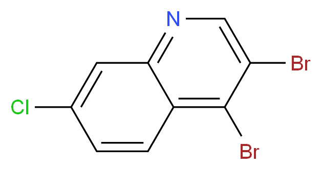 3,4-Dibromo-7-chloroquinoline_分子结构_CAS_)