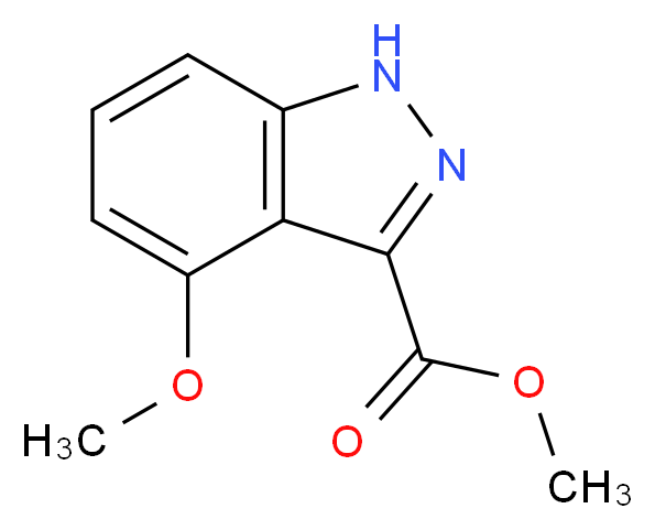 methyl 4-methoxy-1H-indazole-3-carboxylate_分子结构_CAS_865887-07-6