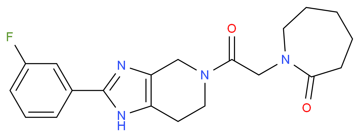 1-{2-[2-(3-fluorophenyl)-1,4,6,7-tetrahydro-5H-imidazo[4,5-c]pyridin-5-yl]-2-oxoethyl}azepan-2-one_分子结构_CAS_)