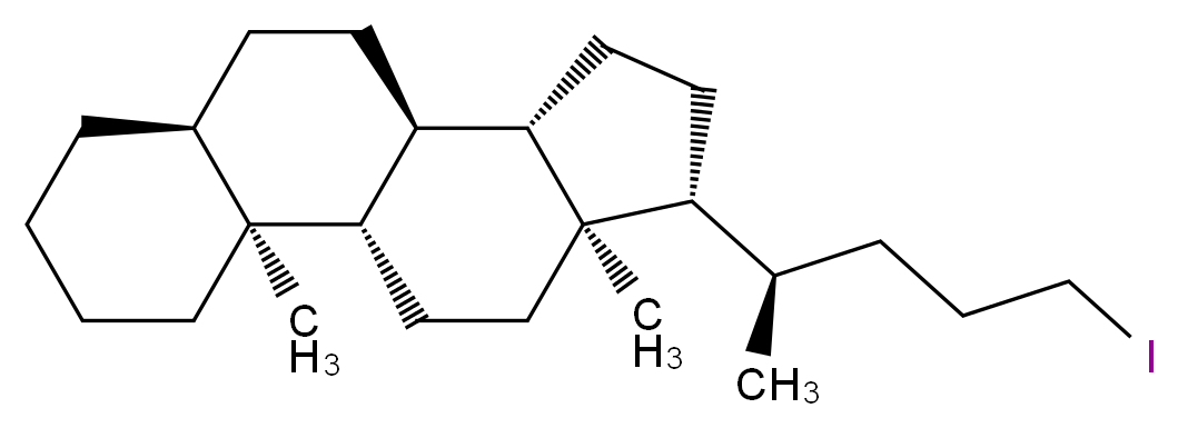 (1S,2S,7S,10R,11S,14R,15R)-14-[(2R)-5-iodopentan-2-yl]-2,15-dimethyltetracyclo[8.7.0.0?,?.0??,??]heptadecane_分子结构_CAS_3386-31-0