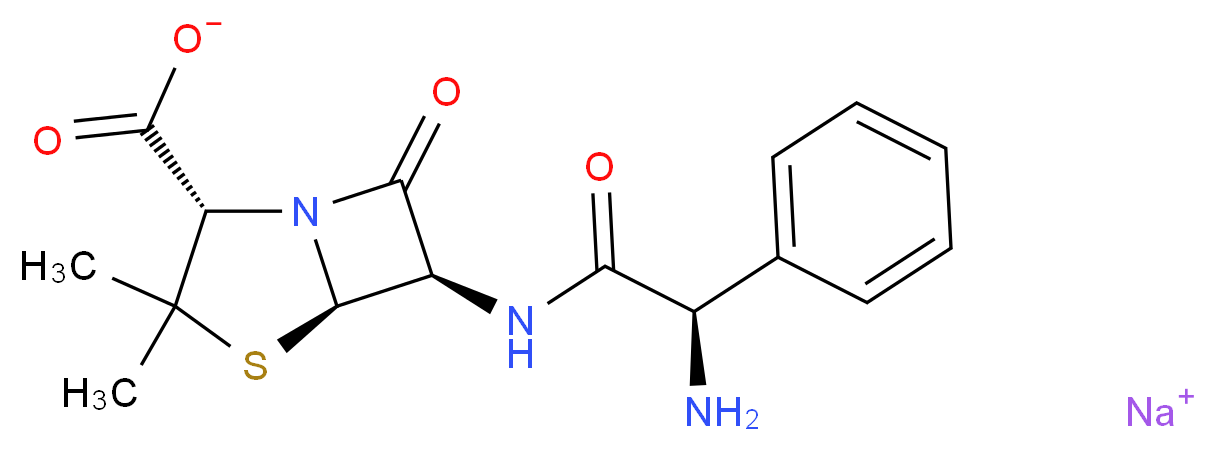 Ampicillin sodium_分子结构_CAS_69-52-3)