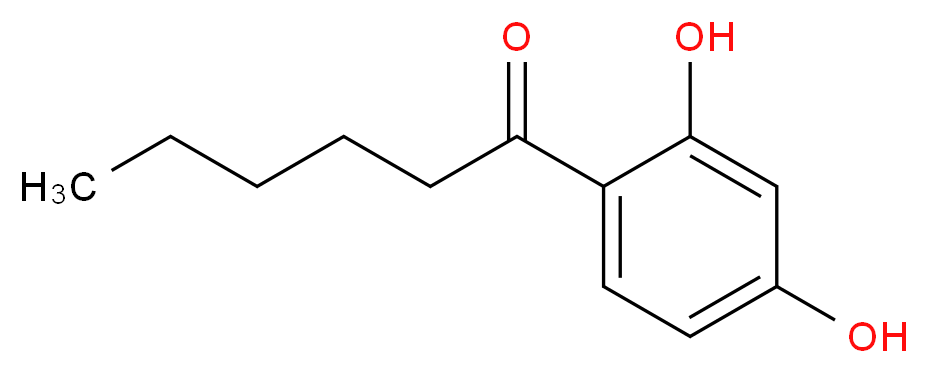 1-(2,4-dihydroxyphenyl)hexan-1-one_分子结构_CAS_3144-54-5