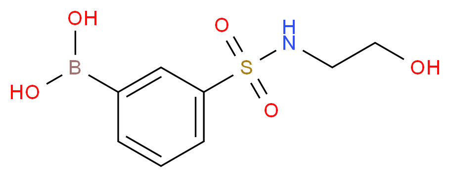 3-(2-羟基乙基磺酰氨基)苯硼酸_分子结构_CAS_913835-57-1)