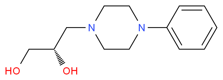 (2S)-3-(4-phenylpiperazin-1-yl)propane-1,2-diol_分子结构_CAS_99291-25-5