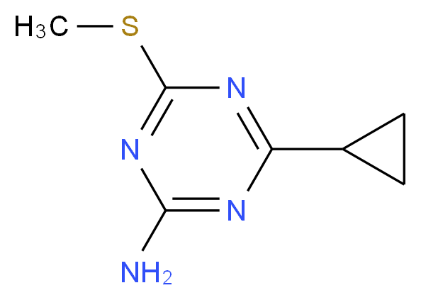 4-cyclopropyl-6-(methylthio)-1,3,5-triazin-2-amine_分子结构_CAS_175204-57-6)