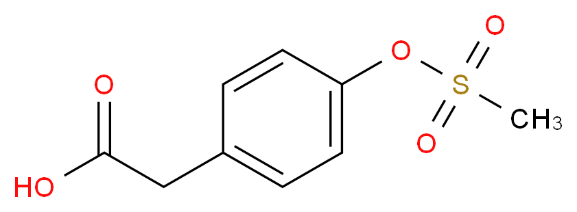 4-[(Methylsulphonyl)oxy]phenylacetic acid_分子结构_CAS_64369-79-5)