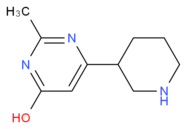 2-methyl-6-(piperidin-3-yl)pyrimidin-4-ol_分子结构_CAS_1177316-76-5