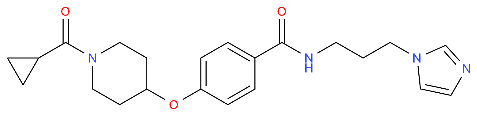 4-{[1-(cyclopropylcarbonyl)-4-piperidinyl]oxy}-N-[3-(1H-imidazol-1-yl)propyl]benzamide_分子结构_CAS_)