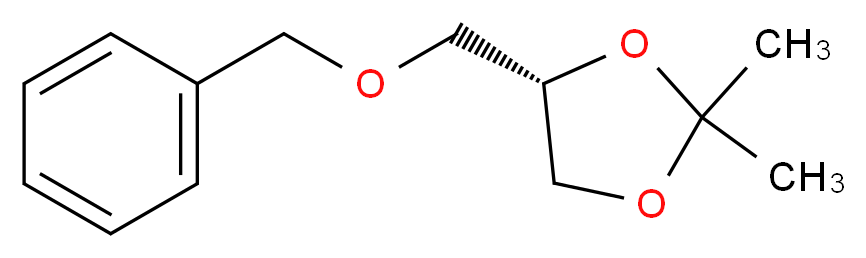 (S)-4-苄氧甲基-2,2-二甲基-1,3-二氧戊环_分子结构_CAS_16495-03-7)