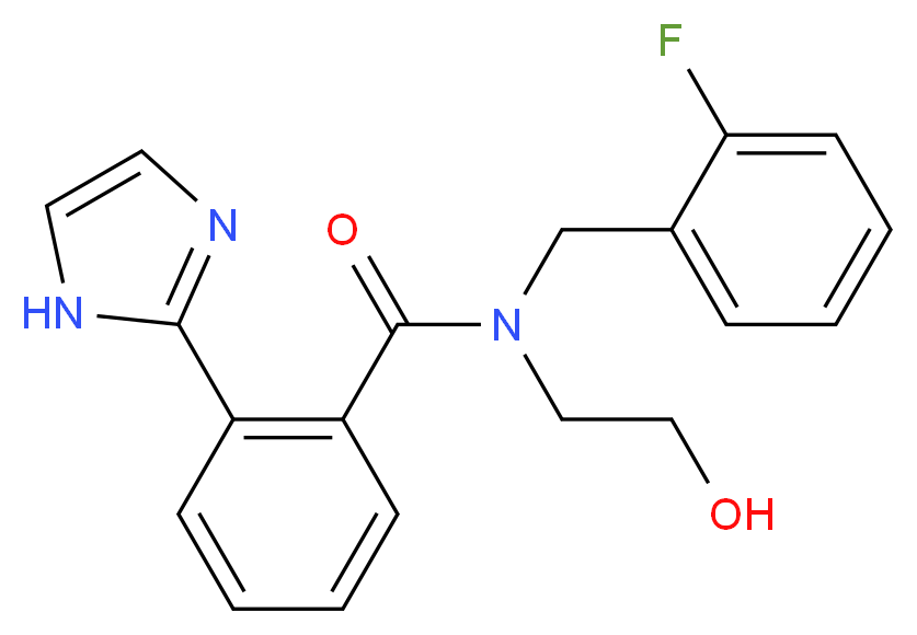 N-(2-fluorobenzyl)-N-(2-hydroxyethyl)-2-(1H-imidazol-2-yl)benzamide_分子结构_CAS_)