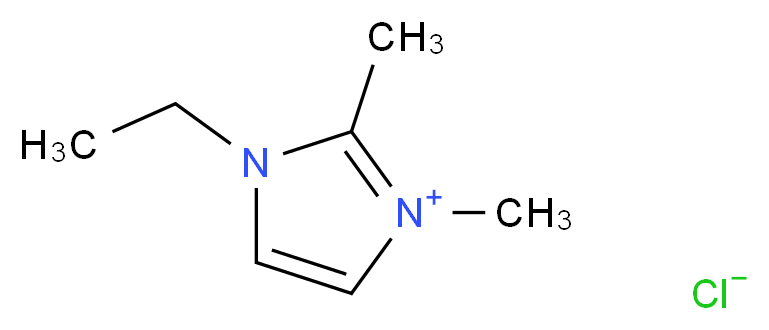 氯化 1-乙基-2,3-二甲基咪唑鎓_分子结构_CAS_92507-97-6)