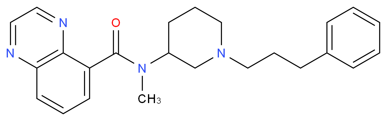 N-methyl-N-[1-(3-phenylpropyl)-3-piperidinyl]-5-quinoxalinecarboxamide_分子结构_CAS_)