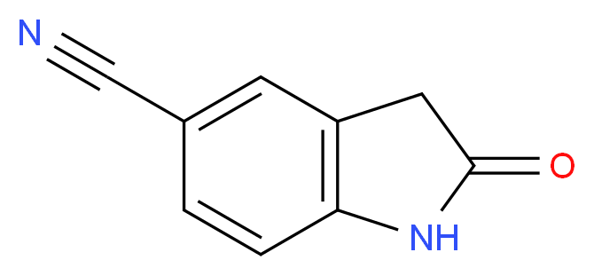 2-oxo-2,3-dihydro-1H-indole-5-carbonitrile_分子结构_CAS_61394-50-1