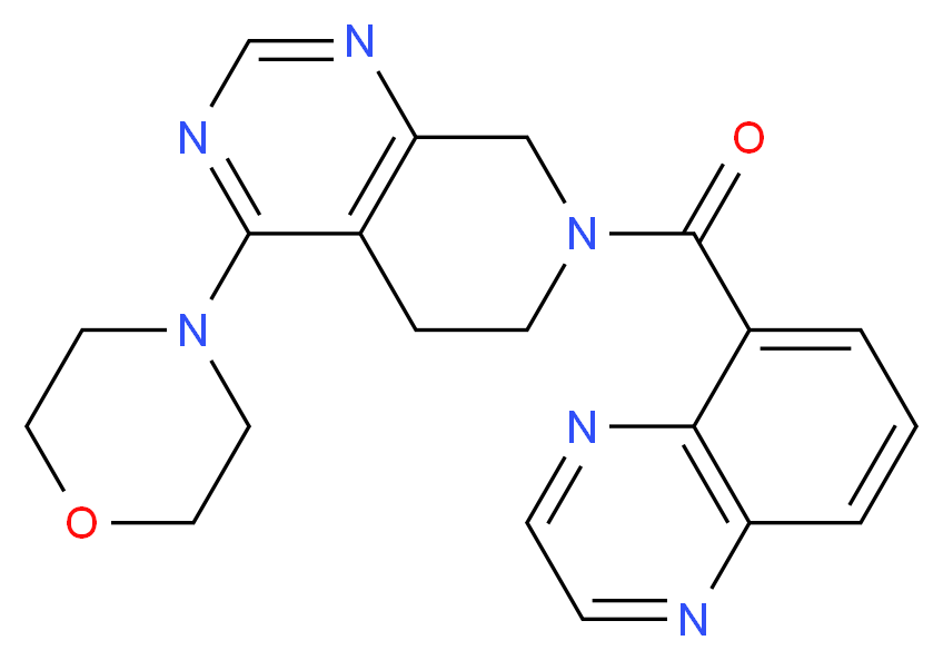4-morpholin-4-yl-7-(quinoxalin-5-ylcarbonyl)-5,6,7,8-tetrahydropyrido[3,4-d]pyrimidine_分子结构_CAS_)