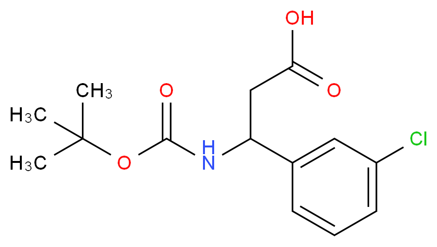 3-[(tert-butoxycarbonyl)amino]-3-(3-chlorophenyl)propanoic acid_分子结构_CAS_284493-67-0)